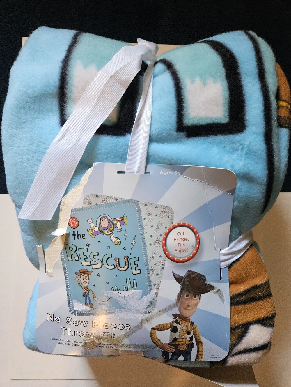 Toy Story Kids No-Sew Fleece Throw - Light Blue